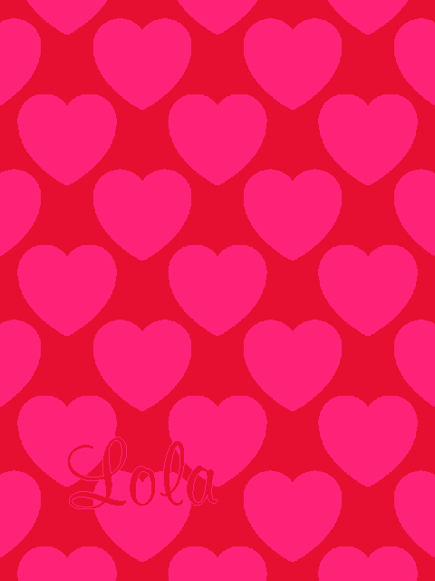 Personalized knitted blanket with hearts Hot pink - Vertical