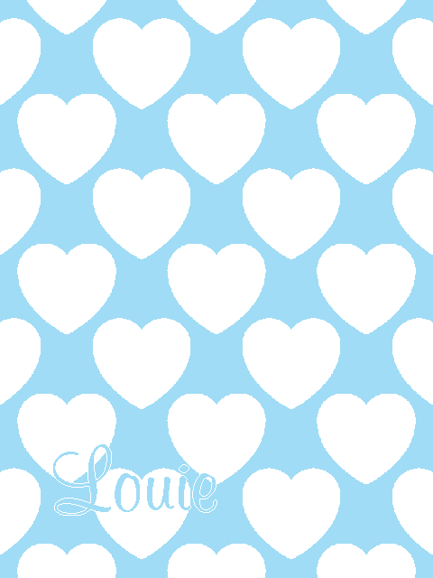 Personalized knitted blanket with hearts Light blue - Vertical