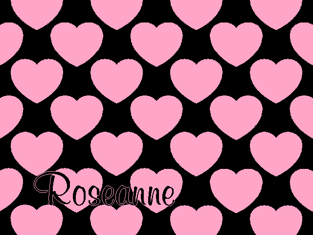 Personalized knitted blanket with hearts Pink Black - Horizontal