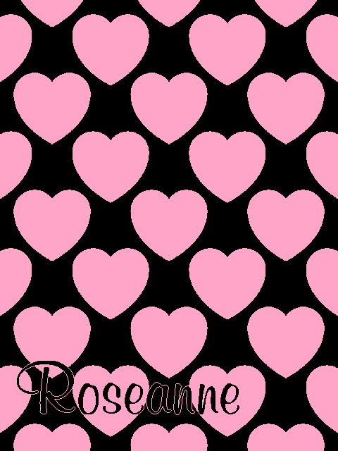 Personalized knitted blanket with hearts Pink Black - Vertical