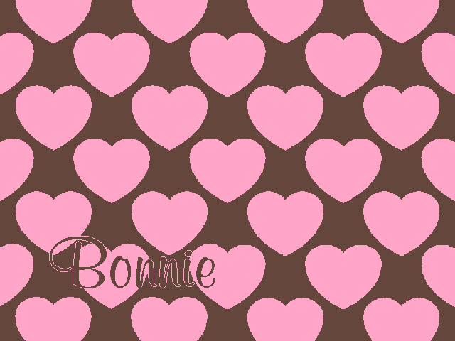 Personalized knitted blanket with hearts Pink Brown - Horizontal
