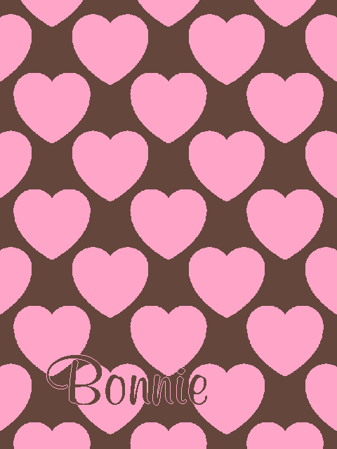 Personalized knitted blanket with hearts Pink Brown - Vertical