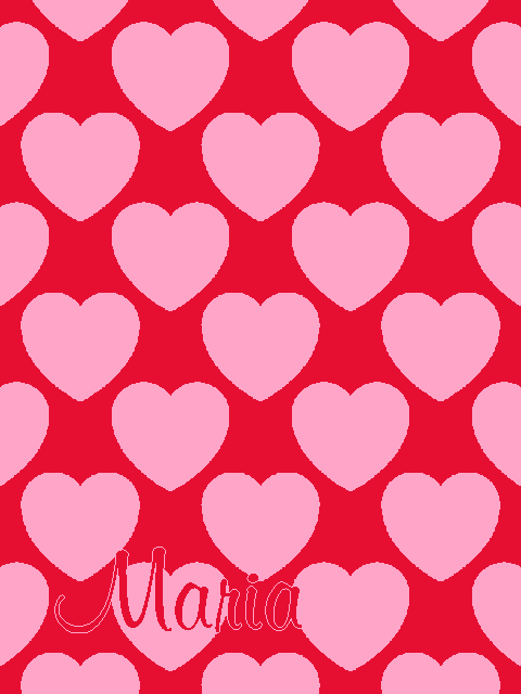 Personalized knitted blanket with hearts Pink Red - Vertical