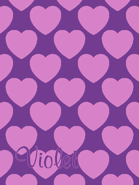 Personalized knitted blanket with hearts Purple - Vertical