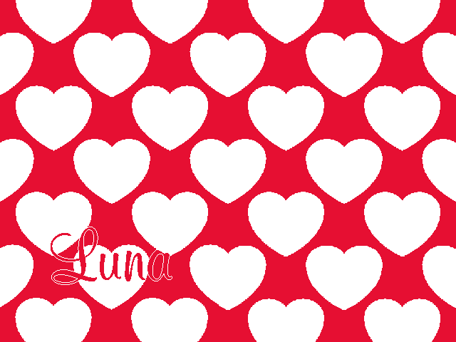 Personalized knitted blanket with hearts White Red - Horizontal