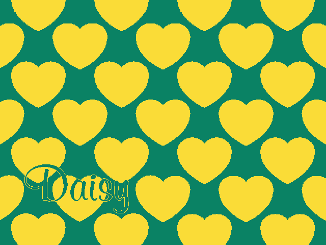 Personalized knitted blanket with hearts Yellow Green - Horizontal