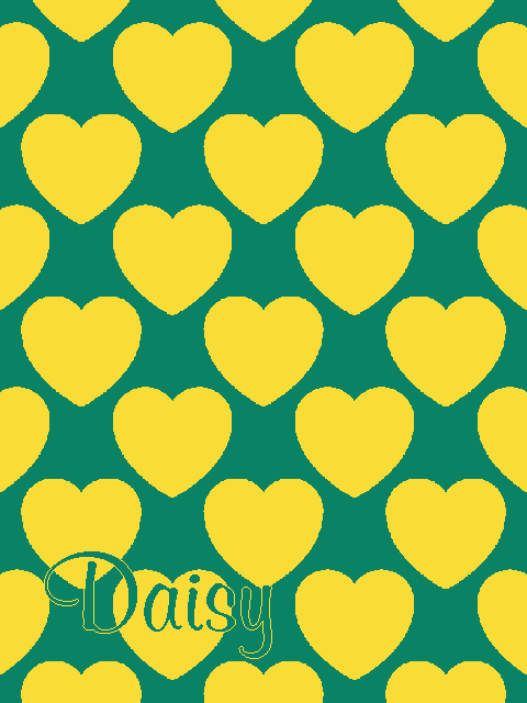 Personalized knitted blanket with hearts Yellow Green - Vertical