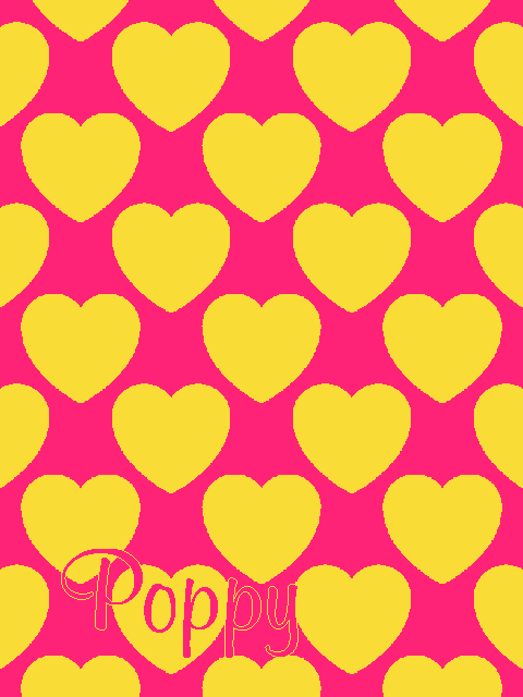 Personalized knitted blanket with hearts Yellow Pink - Vertical