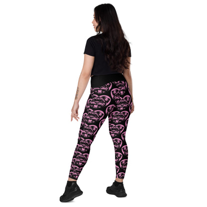 DOG BREED LEGGINGS with pockets - AFFENPINSCHER - HERTTAHOUND - pink - SHALMIAK