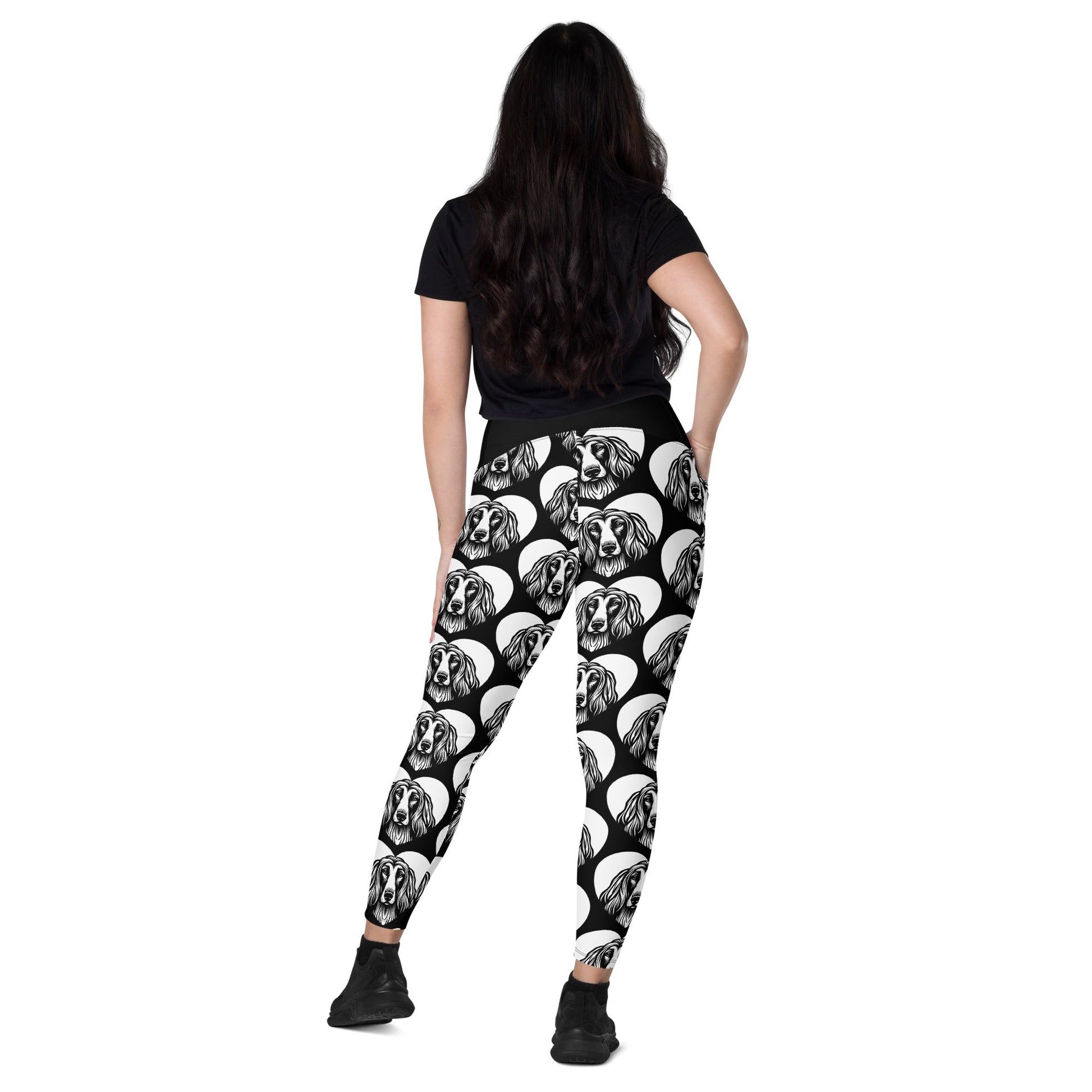 DOG BREED LEGGINGS with pockets - AFGHAN HOUND - HERTTAHOUND - SHALMIAK