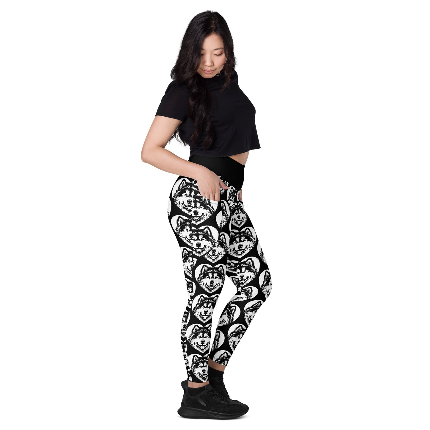 DOG BREED LEGGINGS with pockets - ALASKAN MALAMUTE - HERTTAHOUND - SHALMIAK