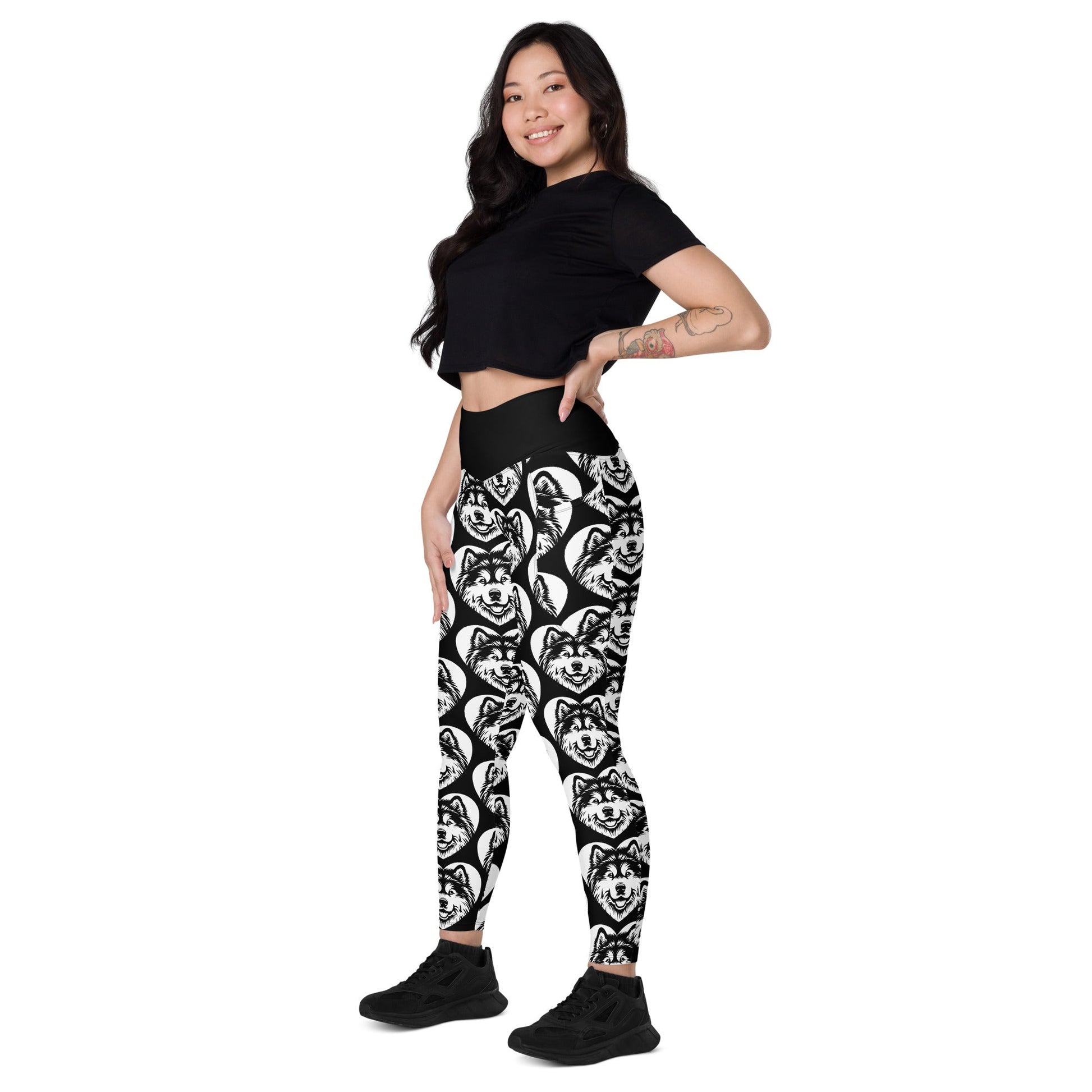 DOG BREED LEGGINGS with pockets - ALASKAN MALAMUTE - HERTTAHOUND - SHALMIAK