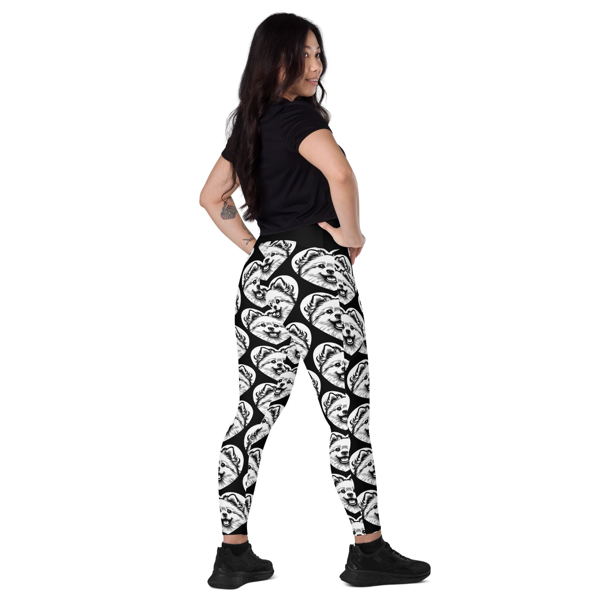 DOG BREED LEGGINGS with pockets - AMERICAN ESKIMO DOG - HERTTAHOUND - SHALMIAK