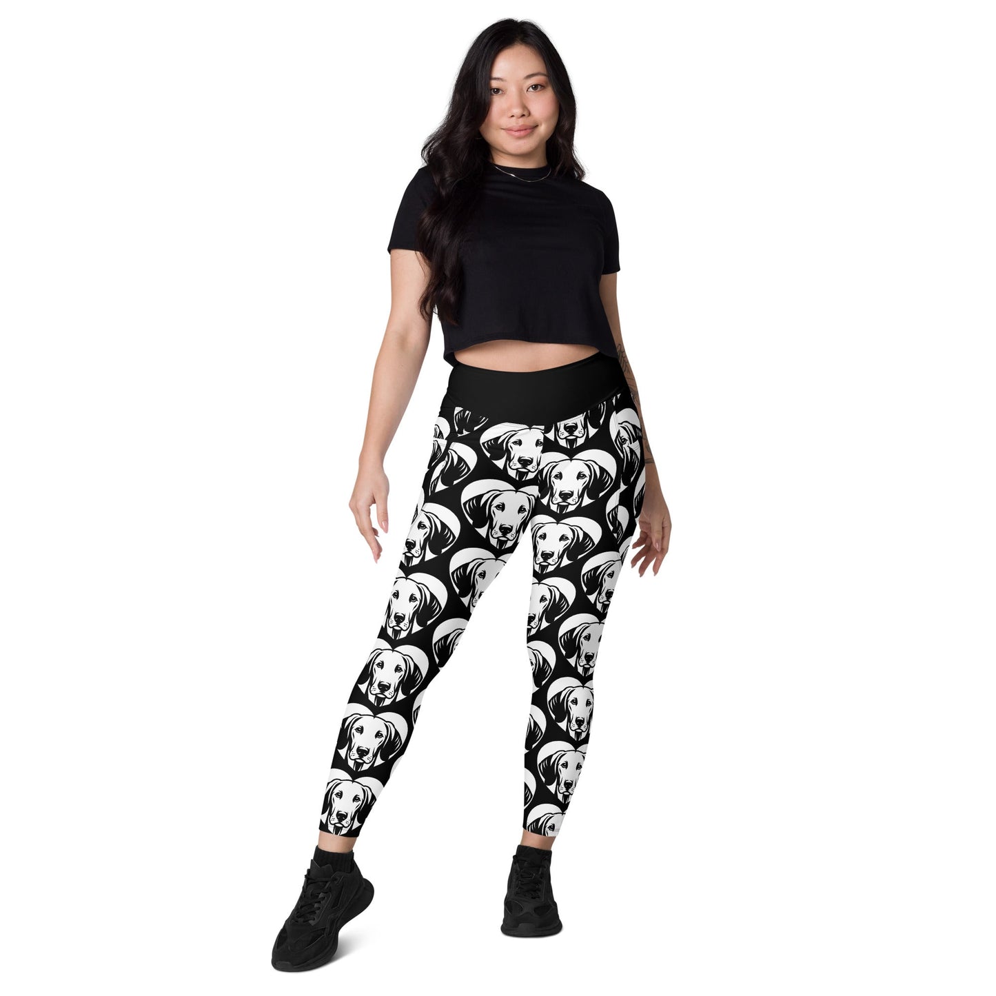 DOG BREED LEGGINGS with pockets - AMERICAN FOXHOUND - HERTTAHOUND - SHALMIAK