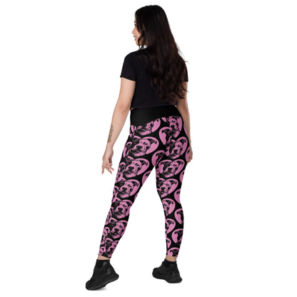 DOG BREED LEGGINGS with pockets - AMERICAN STAFFORDSHIRE TERRIER - HERTTAHOUND - pink - SHALMIAK