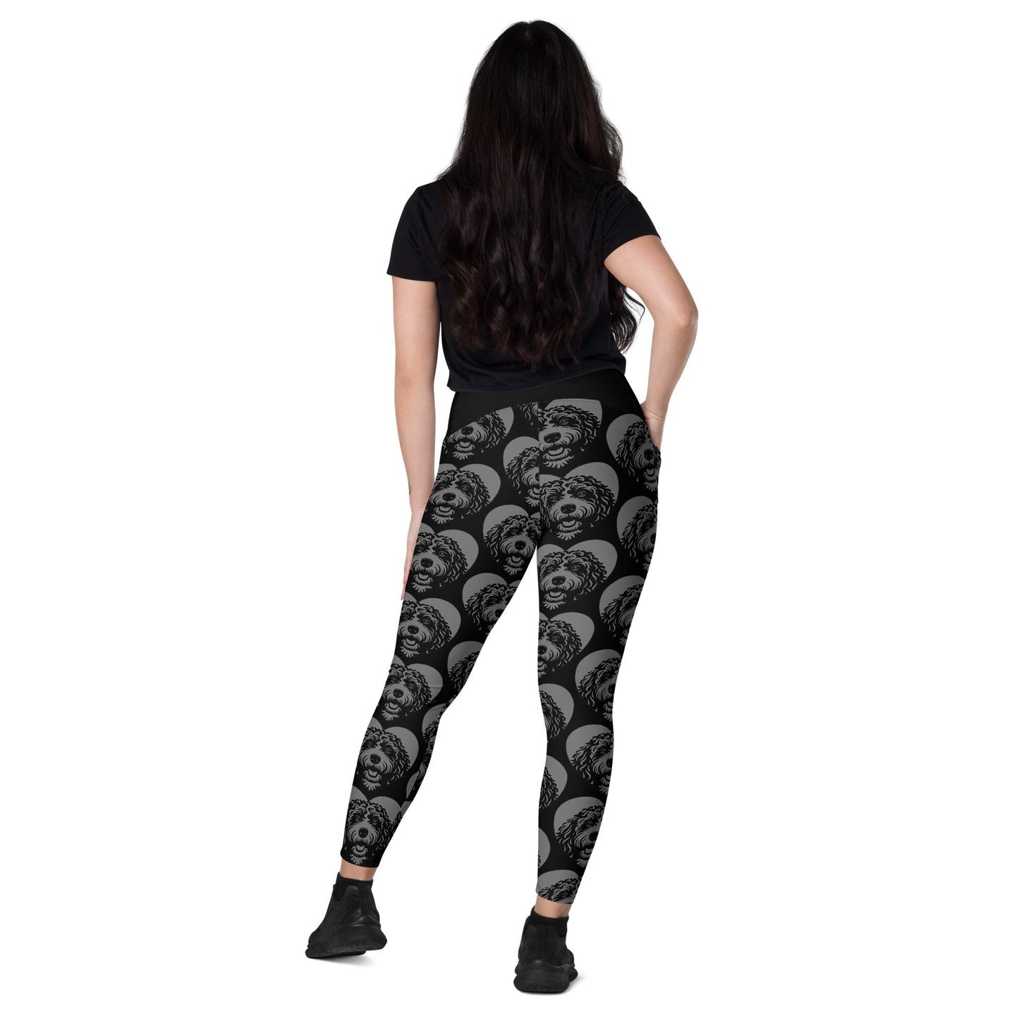 DOG BREED LEGGINGS with pockets - BARBET - HERTTAHOUND - grey - SHALMIAK