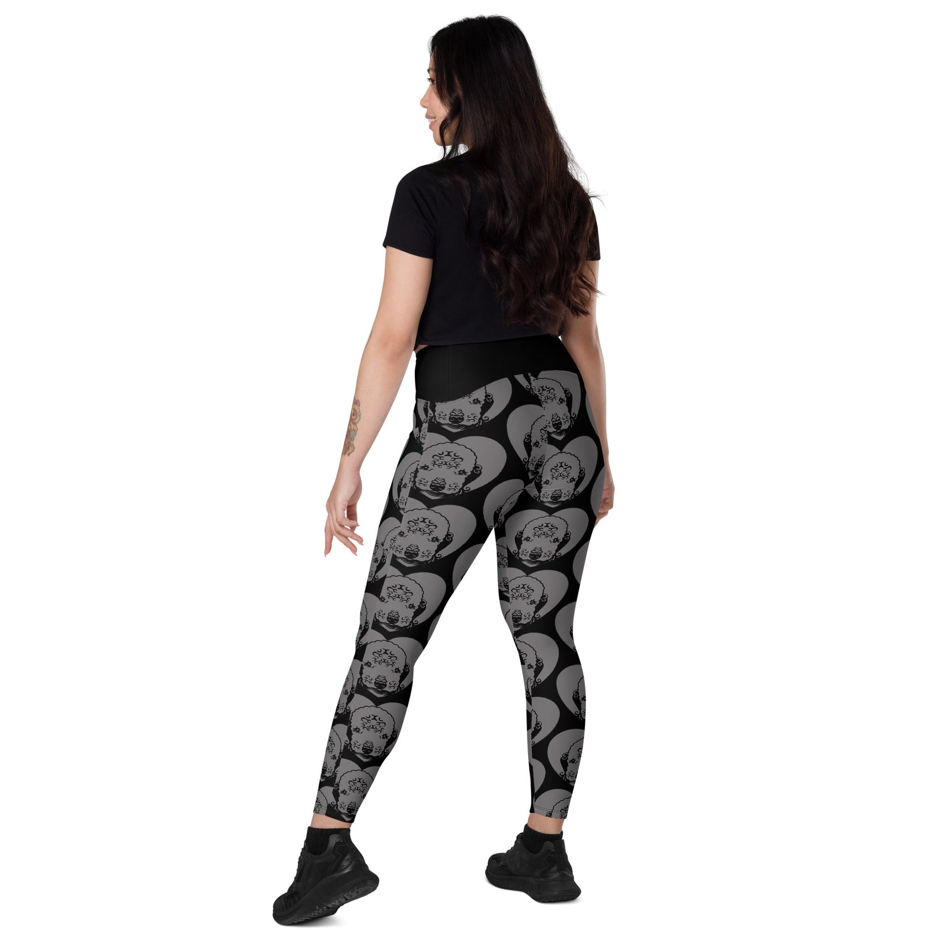 DOG BREED LEGGINGS with pockets - BEDLINGTON TERRIER 2 - HERTTAHOUND - grey - SHALMIAK