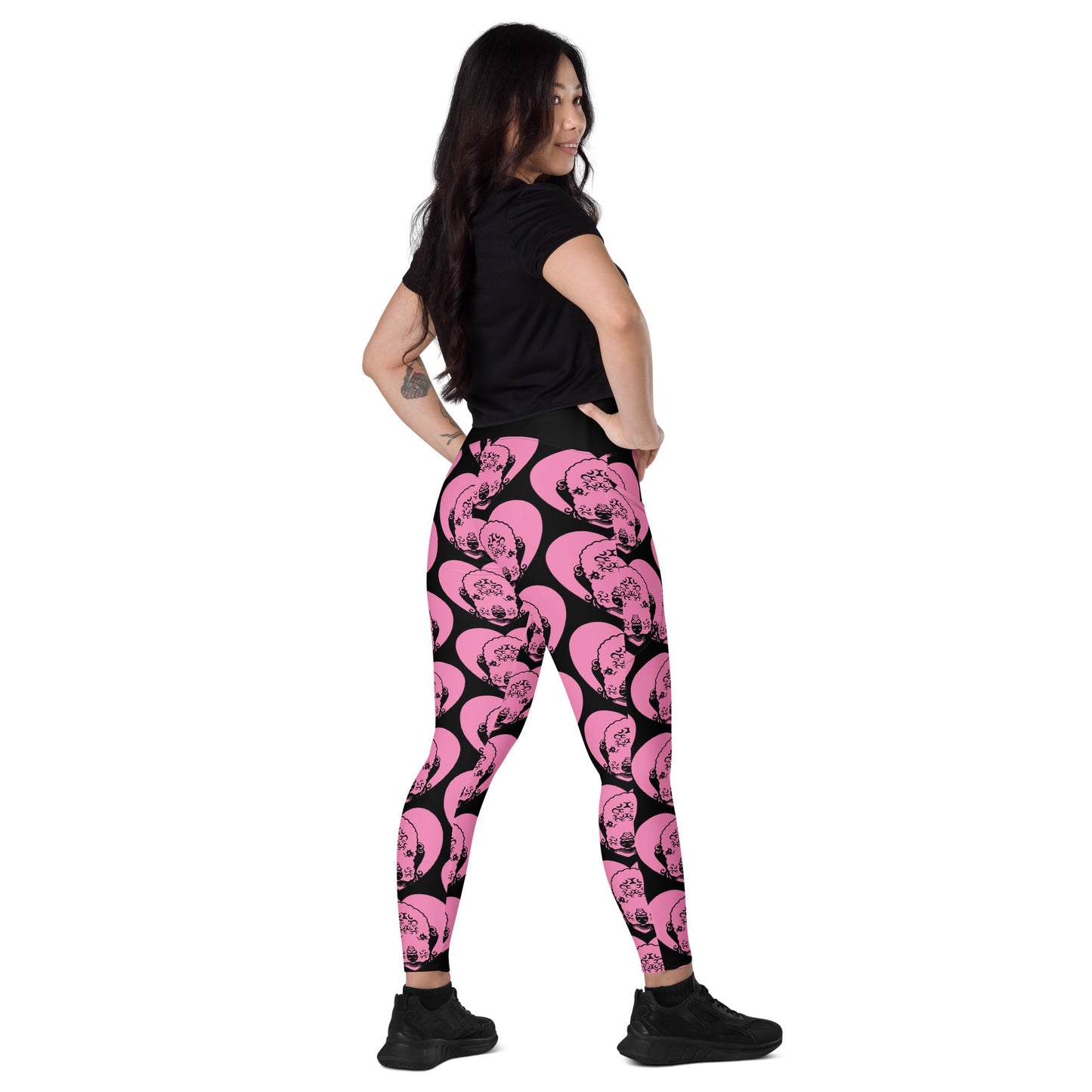 DOG BREED LEGGINGS with pockets - BEDLINGTON TERRIER 2 - HERTTAHOUND - pink - SHALMIAK