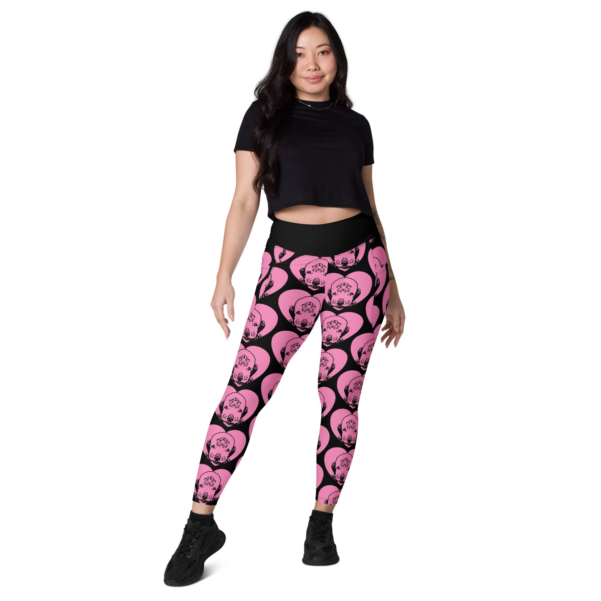 DOG BREED LEGGINGS with pockets - BEDLINGTON TERRIER 2 - HERTTAHOUND - pink - SHALMIAK