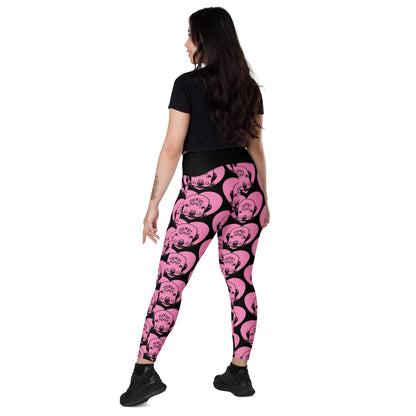 DOG BREED LEGGINGS with pockets - BEDLINGTON TERRIER 2 - HERTTAHOUND - pink - SHALMIAK