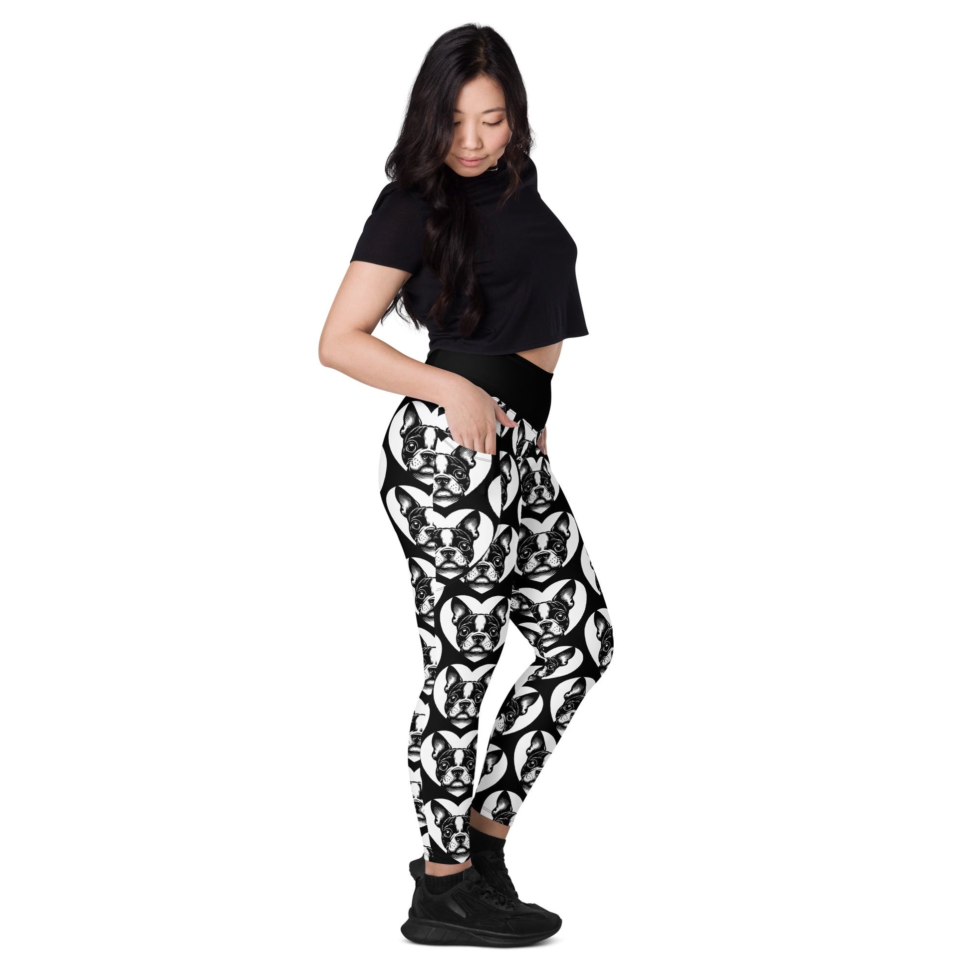 DOG BREED LEGGINGS with pockets - BOSTON TERRIER - HERTTAHOUND - SHALMIAK