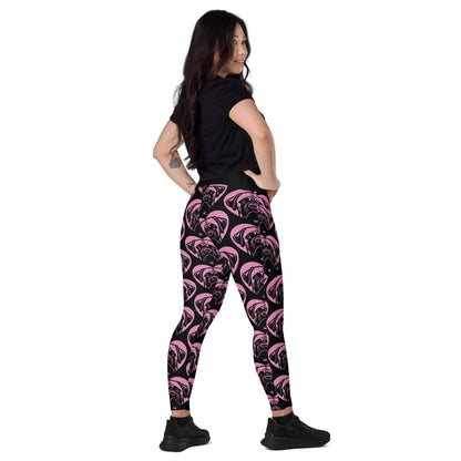 DOG BREED LEGGINGS with pockets - BULLMASTIFF - HERTTAHOUND - pink - SHALMIAK