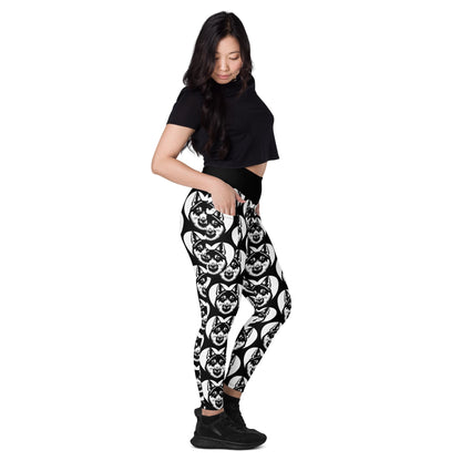 DOG BREED LEGGINGS with pockets - CESKOSLOVENSKÝ VLCIÀK - HERTTAHOUND - SHALMIAK