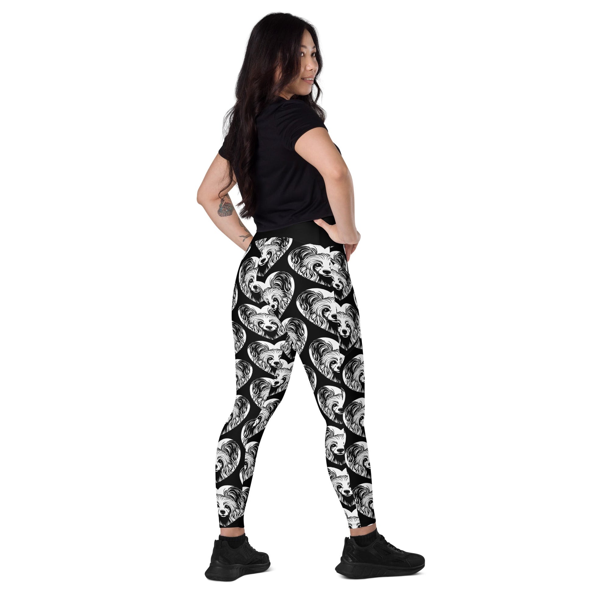 DOG BREED LEGGINGS with pockets - CHINESE CRESTED DOG 2 - HERTTAHOUND - SHALMIAK