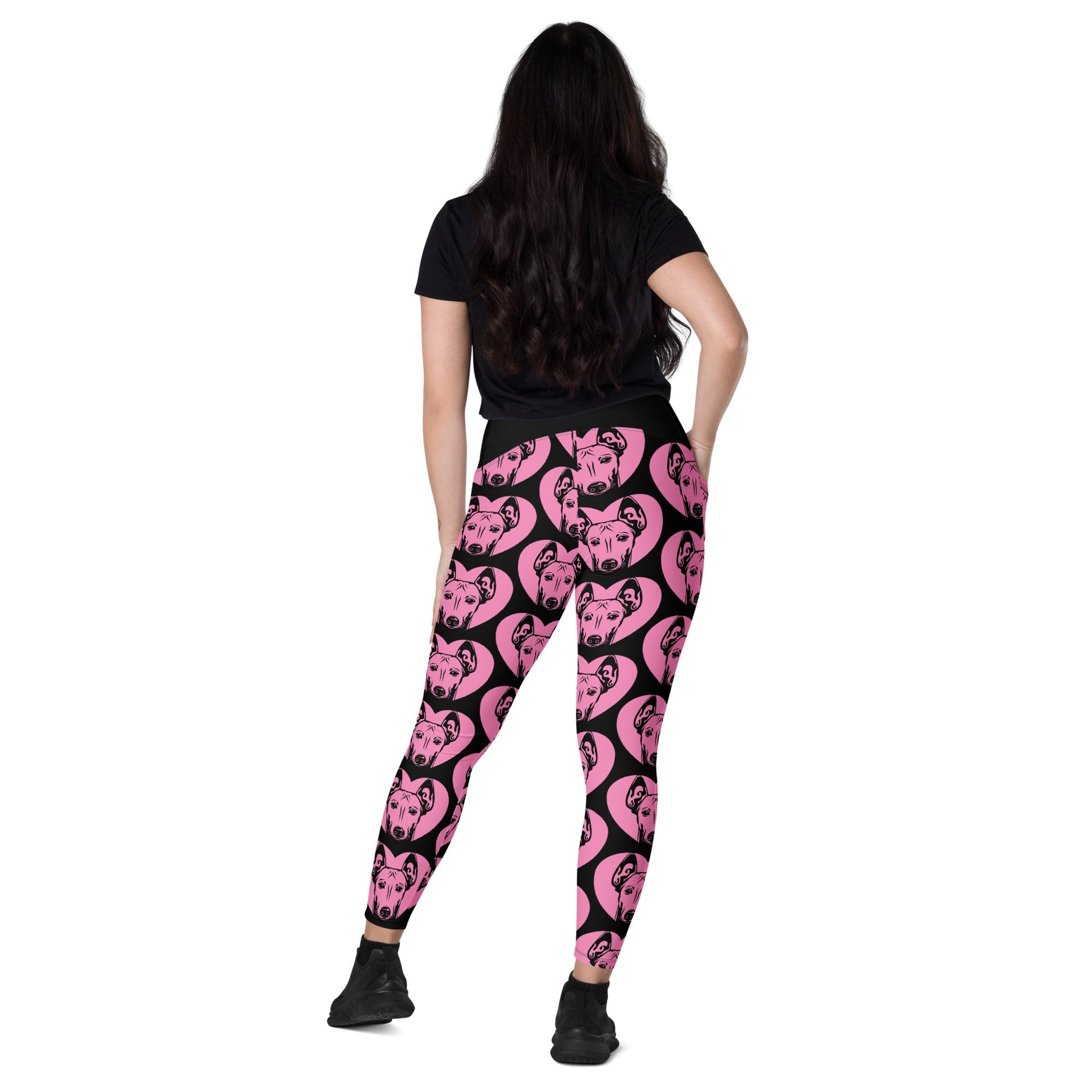 DOG BREED LEGGINGS with pockets - CIRNECO DELL ETNA - HERTTAHOUND - pink - SHALMIAK