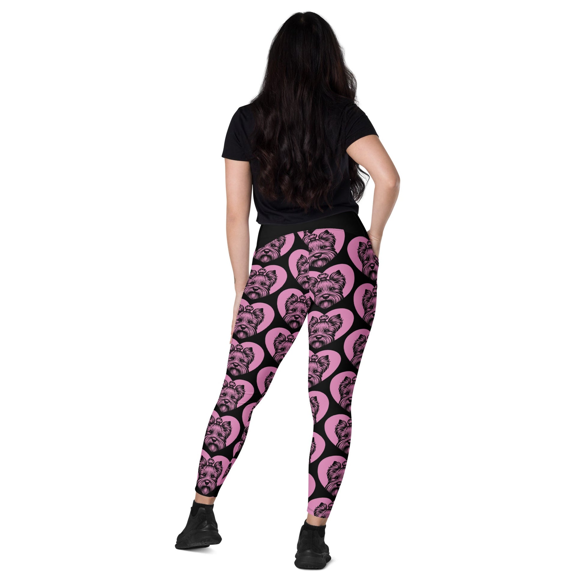 DOG BREED LEGGINGS with pockets - DANDIE DINMONT TERRIER - HERTTAHOUND - pink - SHALMIAK