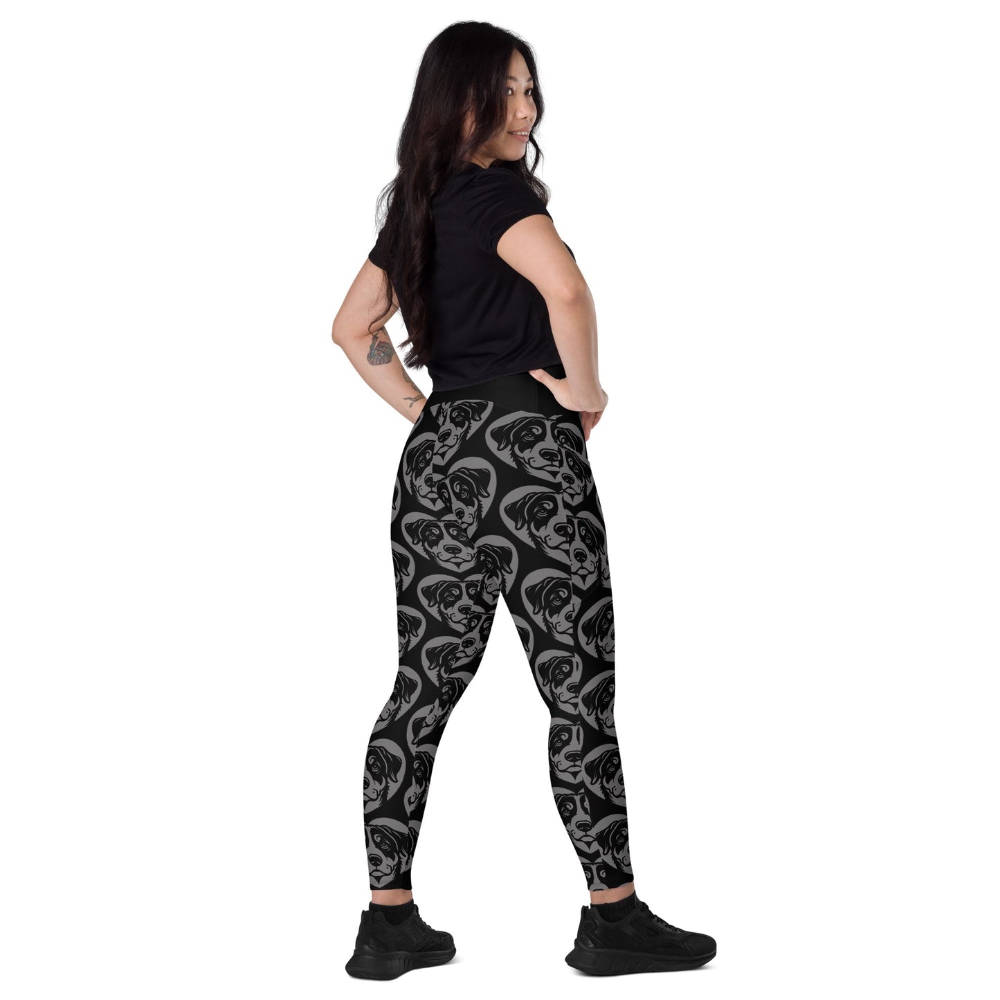 DOG BREED LEGGINGS with pockets - ENTLEBUCHER MOUNTAIN DOG - HERTTAHOUND - grey - SHALMIAK