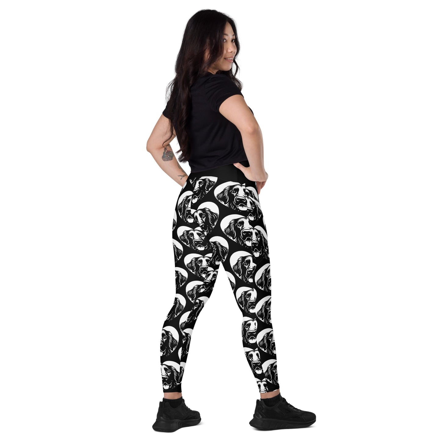 DOG BREED LEGGINGS with pockets - FLAT COATED RETRIEVER - HERTTAHOUND - SHALMIAK