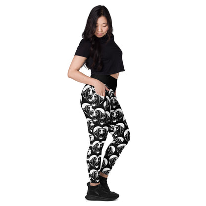 DOG BREED LEGGINGS with pockets - FLAT COATED RETRIEVER - HERTTAHOUND - SHALMIAK