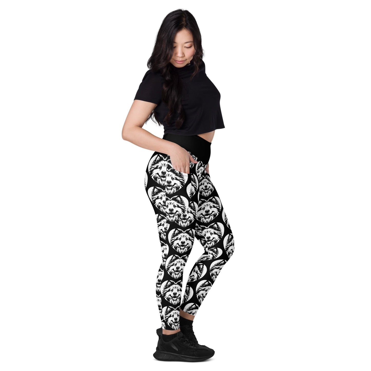 DOG BREED LEGGINGS with pockets - ICELANDIC SHEEPDOG - HERTTAHOUND - SHALMIAK