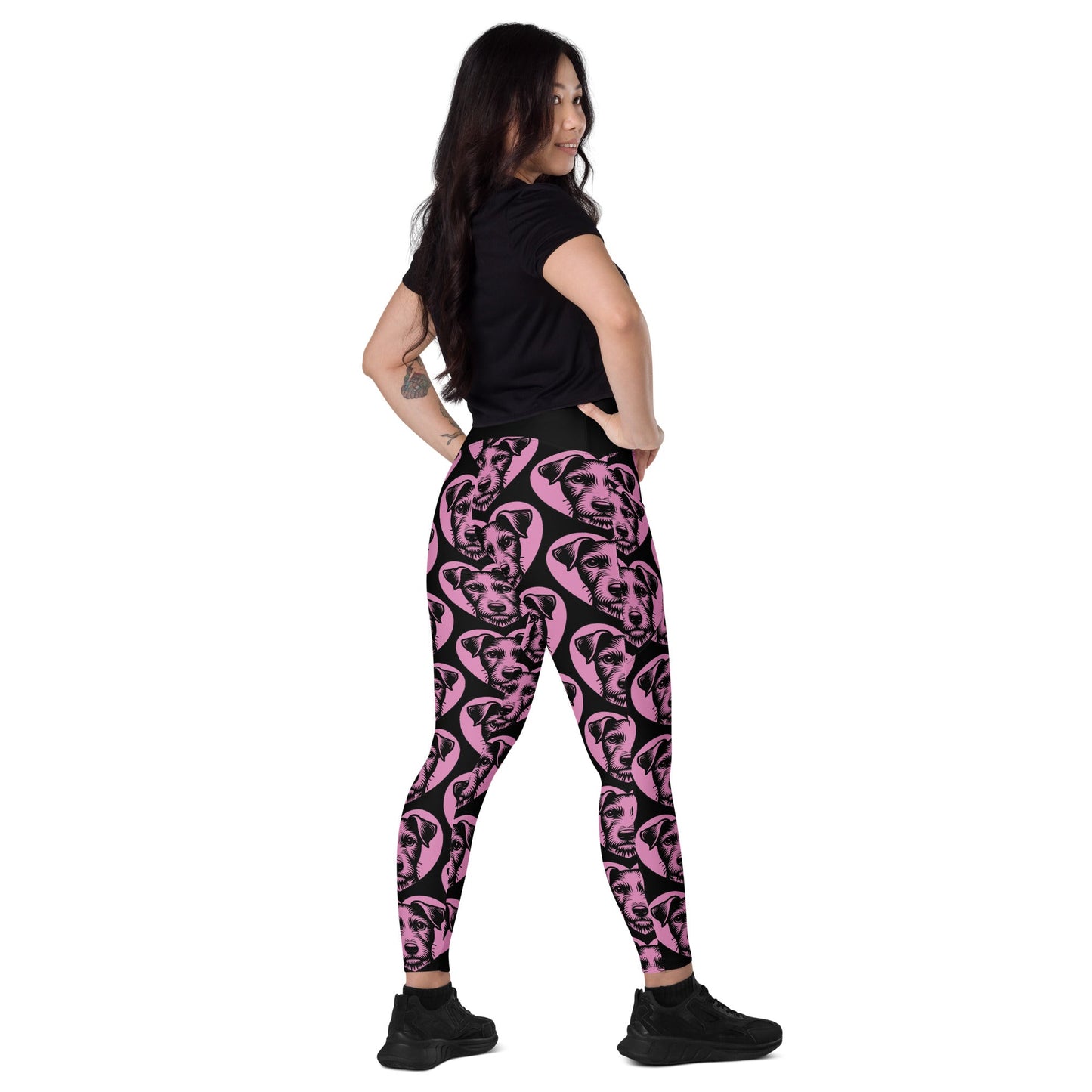 DOG BREED LEGGINGS with pockets - JACK RUSSELL TERRIER - HERTTAHOUND - pink - SHALMIAK