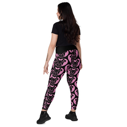 DOG BREED LEGGINGS with pockets - JAGD TERRIER - HERTTAHOUND - pink - SHALMIAK