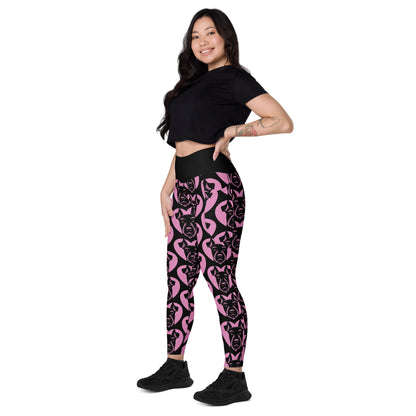 DOG BREED LEGGINGS with pockets - JAGD TERRIER - HERTTAHOUND - pink - SHALMIAK