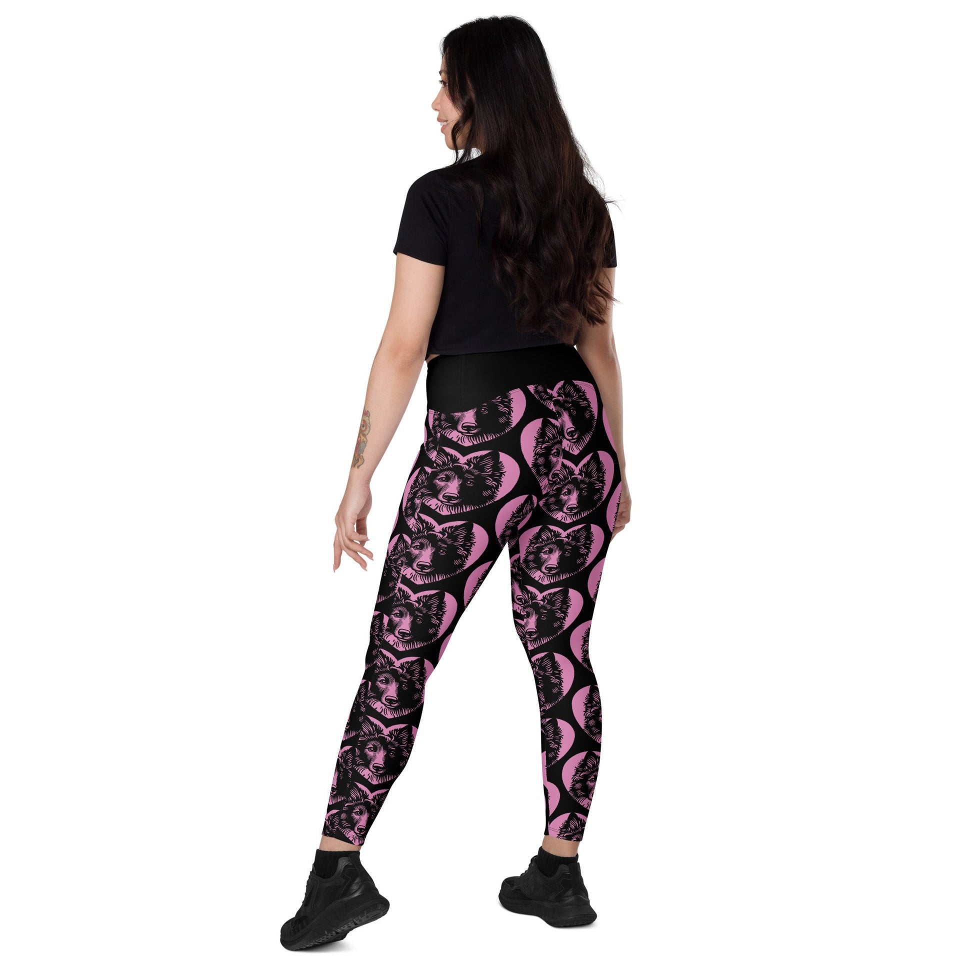 DOG BREED LEGGINGS with pockets - MUDI - HERTTAHOUND - pink - SHALMIAK