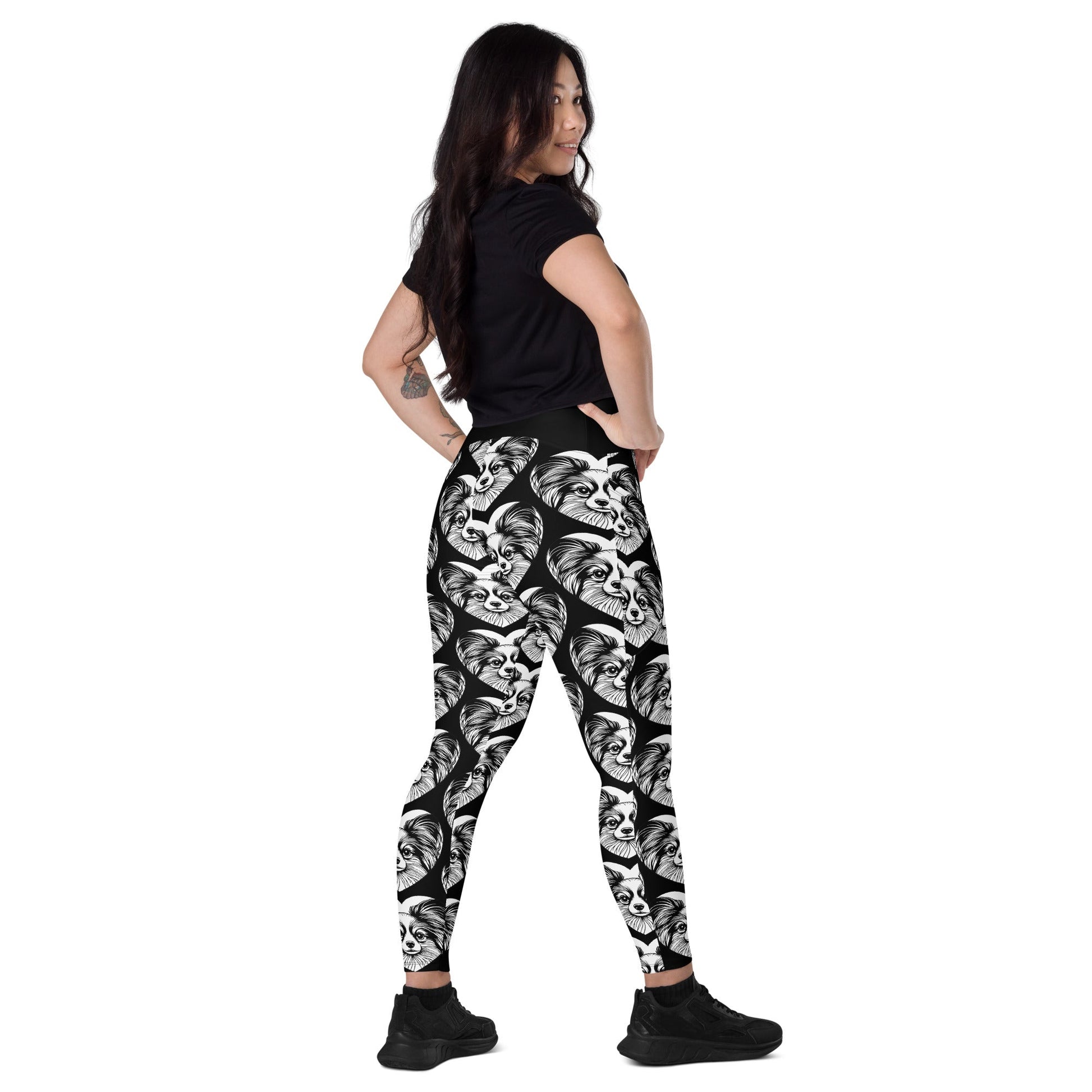 DOG BREED LEGGINGS with pockets - PAPILLON 2 - HERTTAHOUND - SHALMIAK