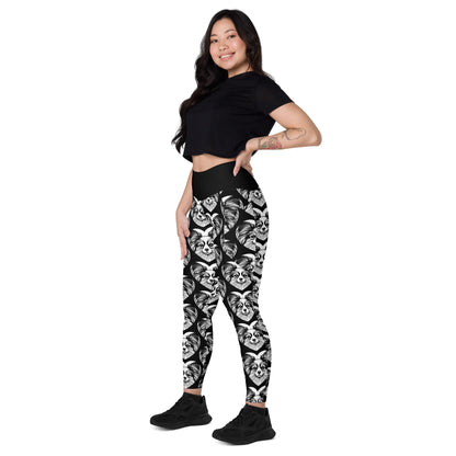 DOG BREED LEGGINGS with pockets - PAPILLON 2 - HERTTAHOUND - SHALMIAK