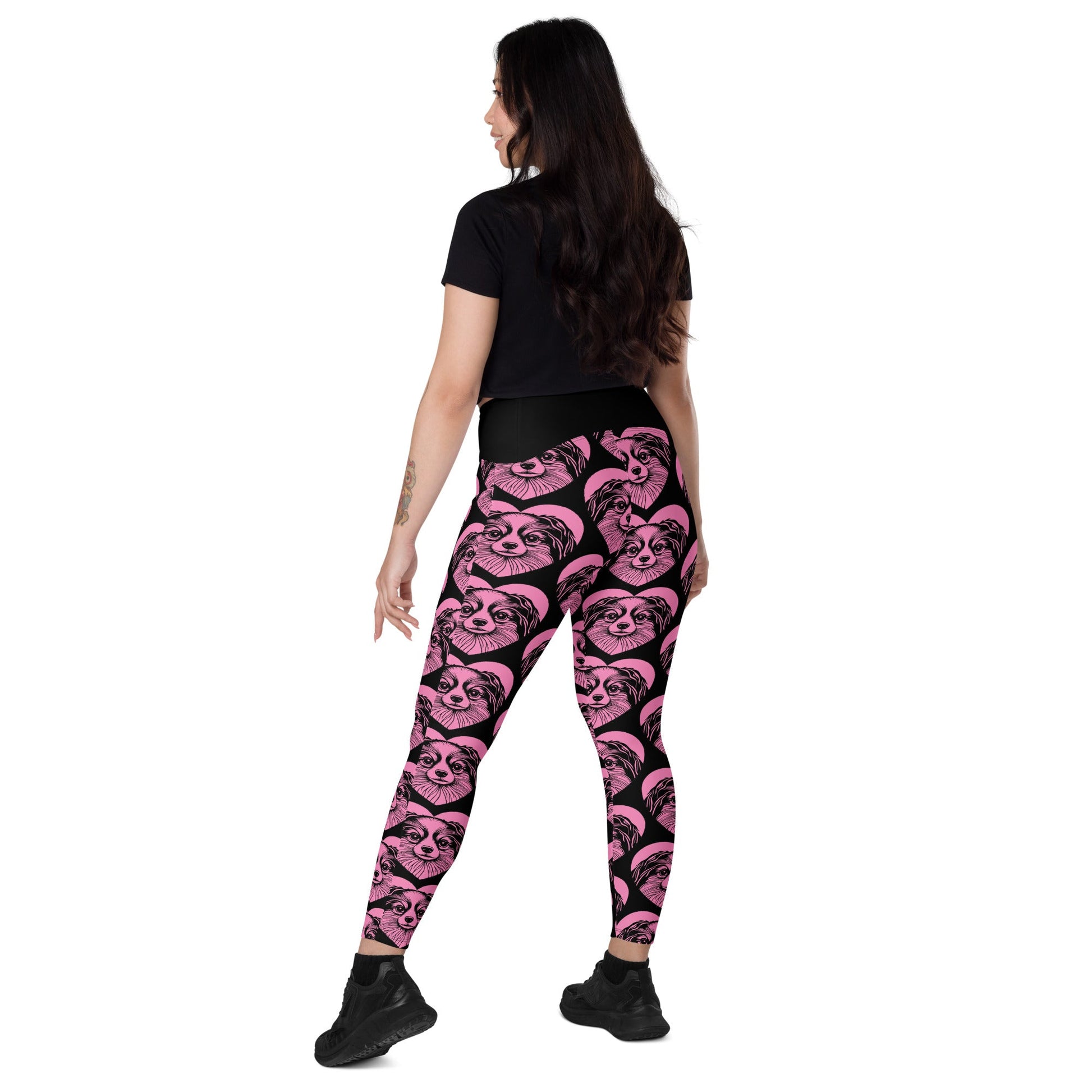 DOG BREED LEGGINGS with pockets - PHALÈNE - HERTTAHOUND - pink - SHALMIAK