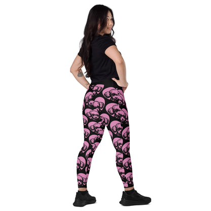 DOG BREED LEGGINGS with pockets - POODLE TOY - HERTTAHOUND - pink - SHALMIAK