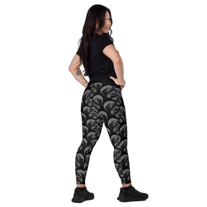 DOG BREED LEGGINGS with pockets - SCHAPENDOES - HERTTAHOUND - grey - SHALMIAK