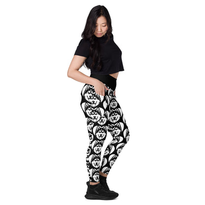 DOG BREED LEGGINGS with pockets - SIBERIAN HUSKY - HERTTAHOUND - SHALMIAK