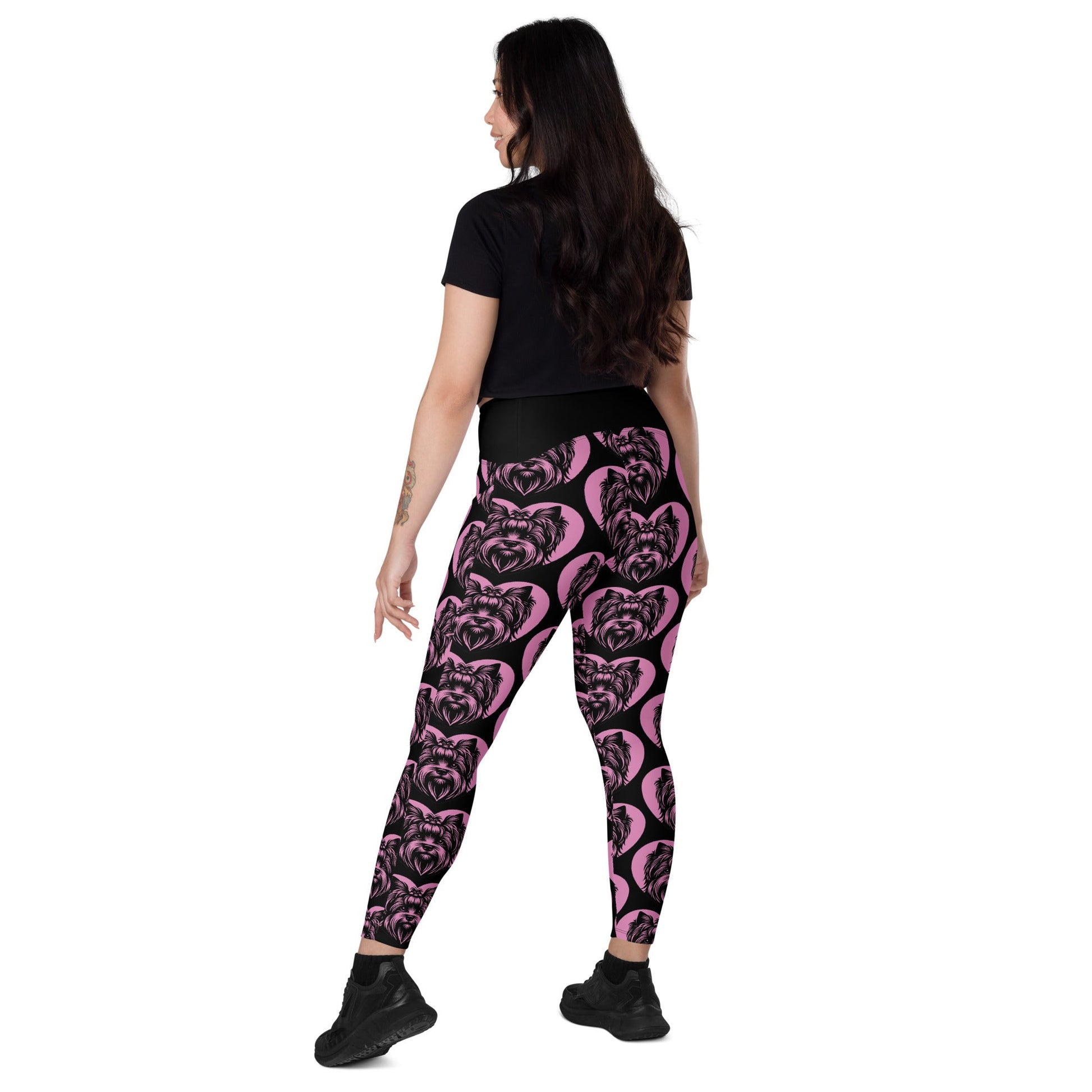 DOG BREED LEGGINGS with pockets - SILKY TERRIER - HERTTAHOUND - pink - SHALMIAK