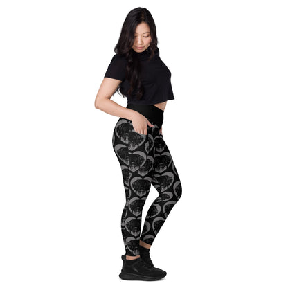 DOG BREED LEGGINGS with pockets - STABYHOUN - HERTTAHOUND - grey - SHALMIAK