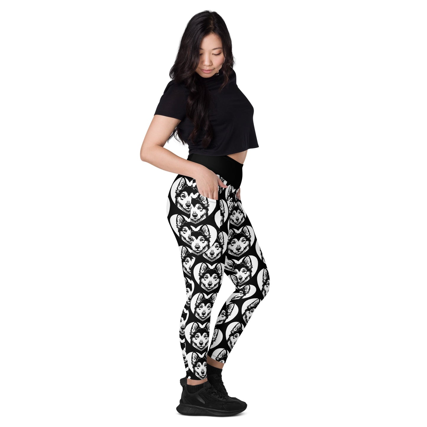 DOG BREED LEGGINGS with pockets - YAKUTIAN LAIKA - HERTTAHOUND - SHALMIAK