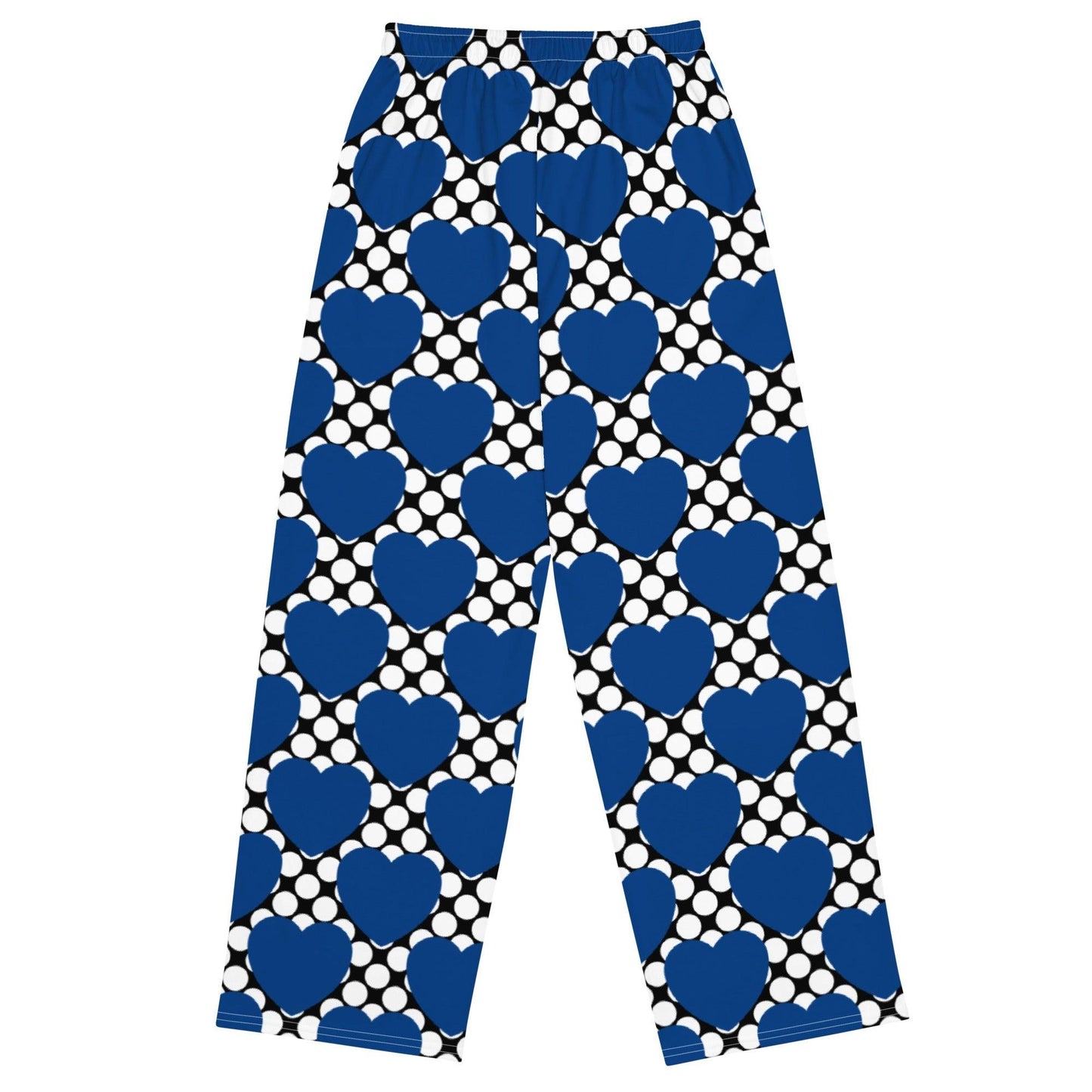 ELLIE LOVE DOT blue black - Unisex wide-leg pants - SHALMIAK