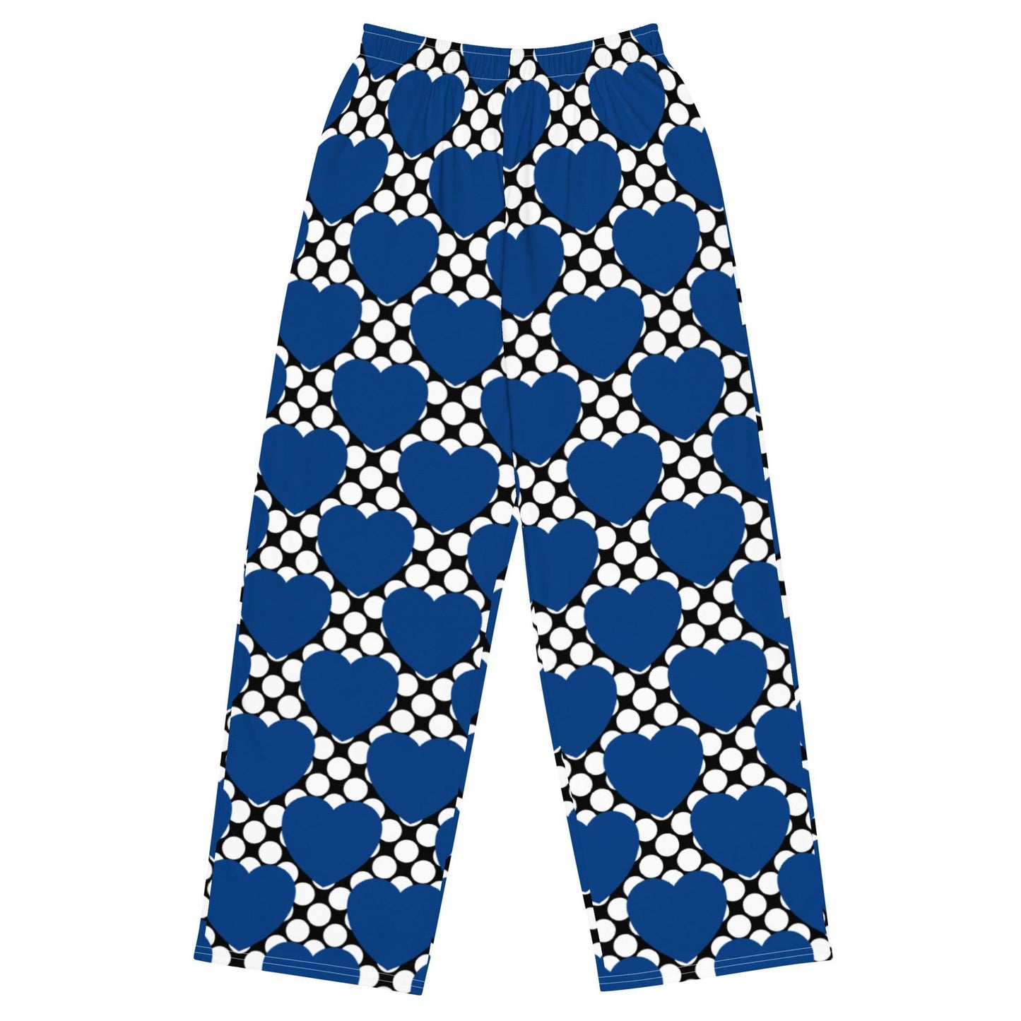 ELLIE LOVE DOT blue black - Unisex wide-leg pants - SHALMIAK