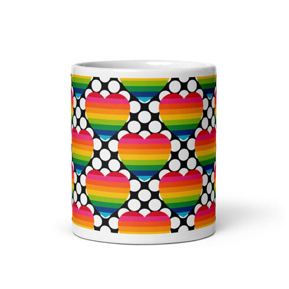 ELLIE LOVE DOT rainbow - Ceramic Mug - SHALMIAK